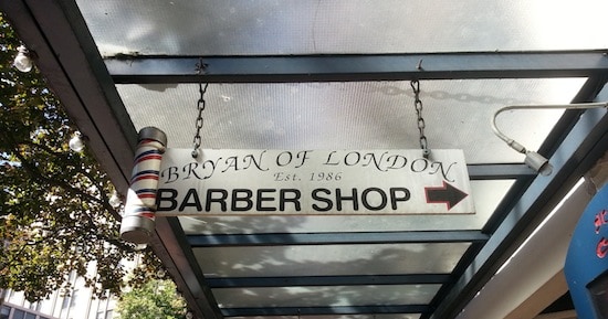 Bryan of London barbershop in Gastown Vancouver